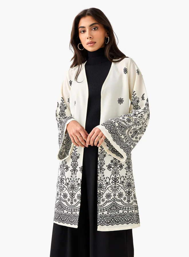 سبلاش فيڤ Viscose Kimono Shrug Printed